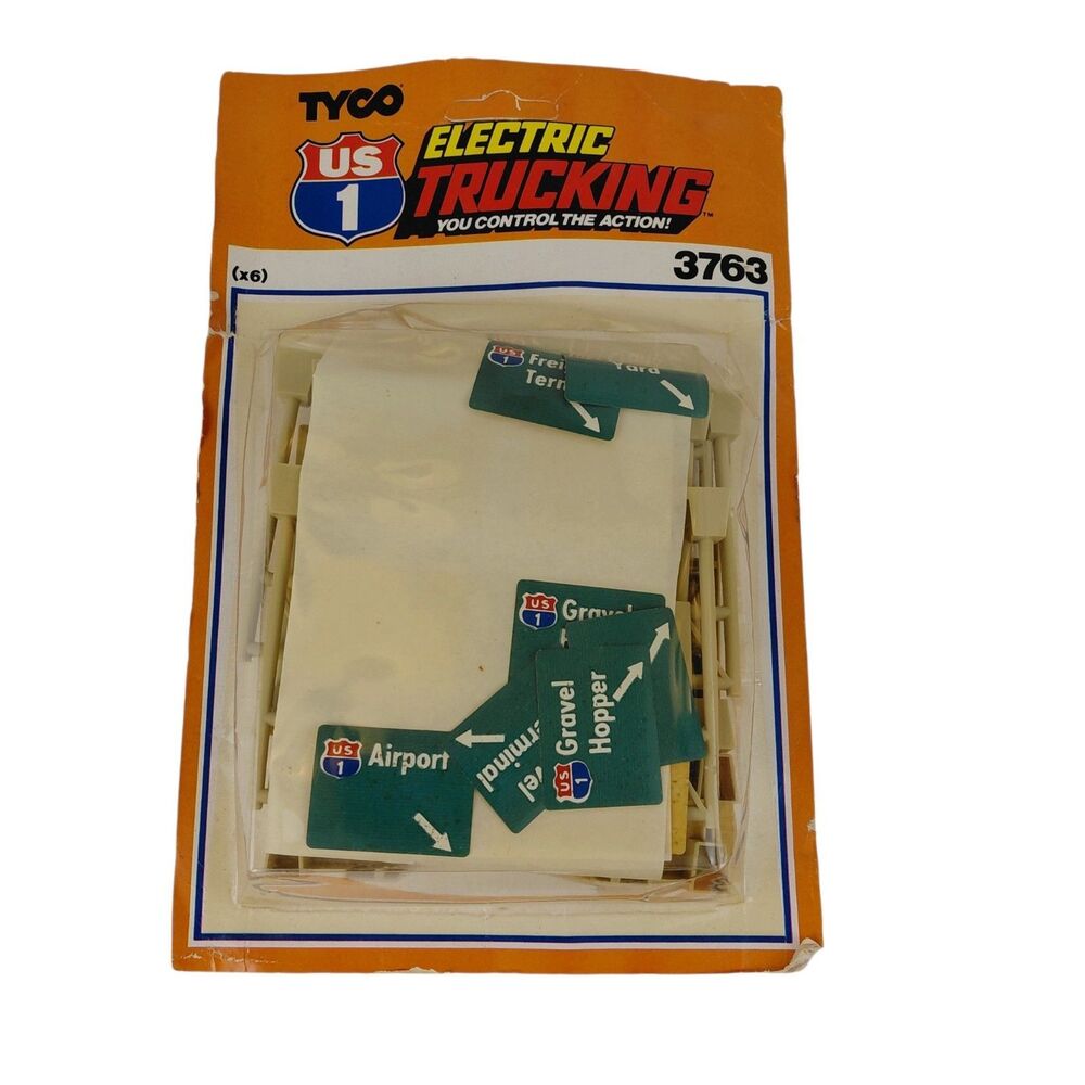 Tyco US 1 Electric Trucking Overhead Directions Highway Signs NOS Sealed